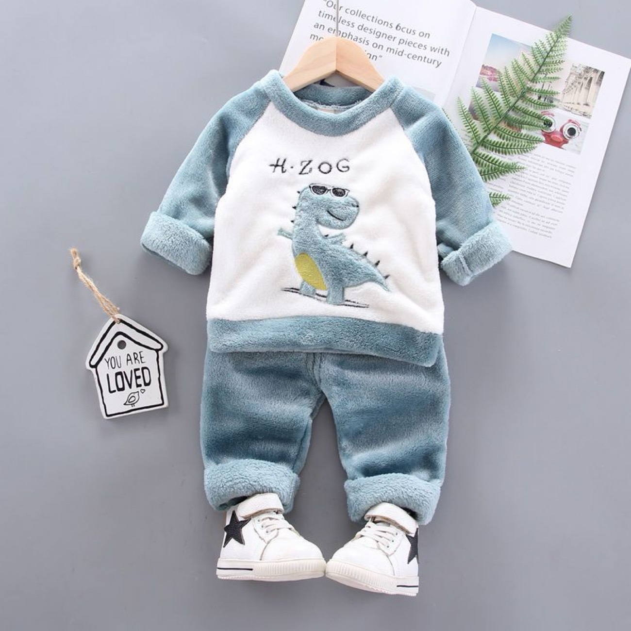 P45. KID SLEEPSWEAR DINOSAUR BLUE