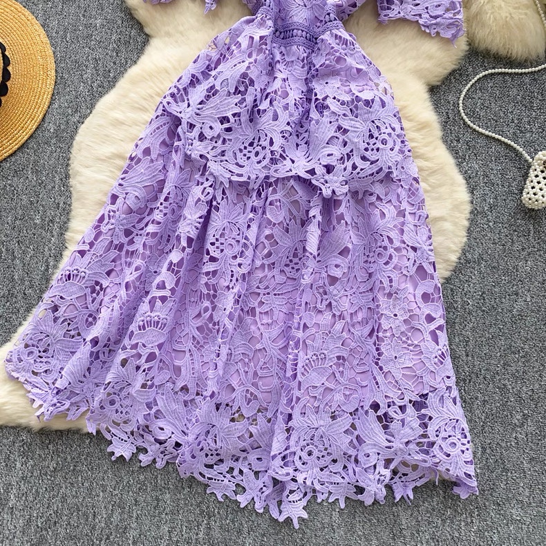 7863. PURPLE LONG DRESS