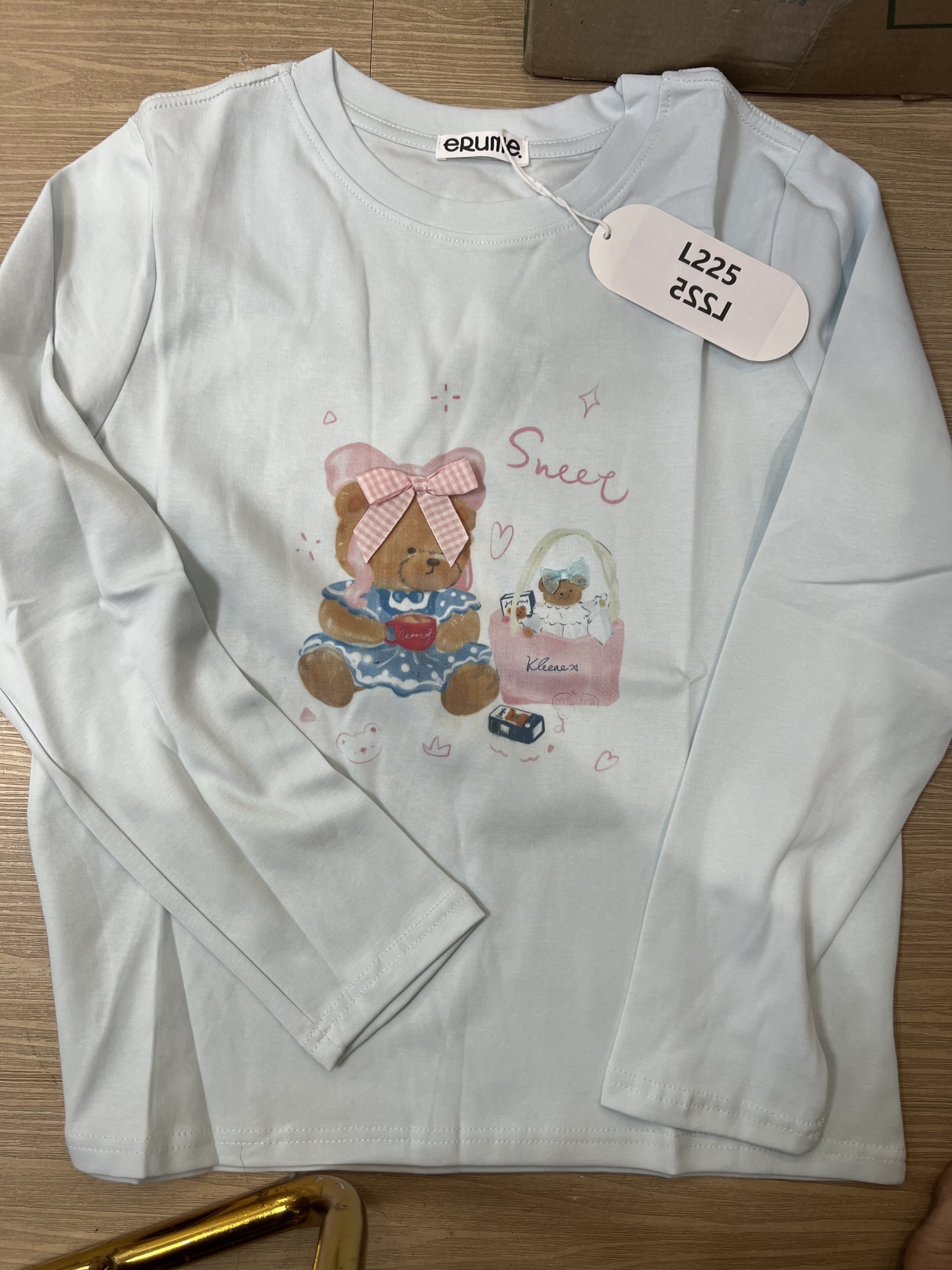 L225. LONGTEE (THICK) BLUE BEAR