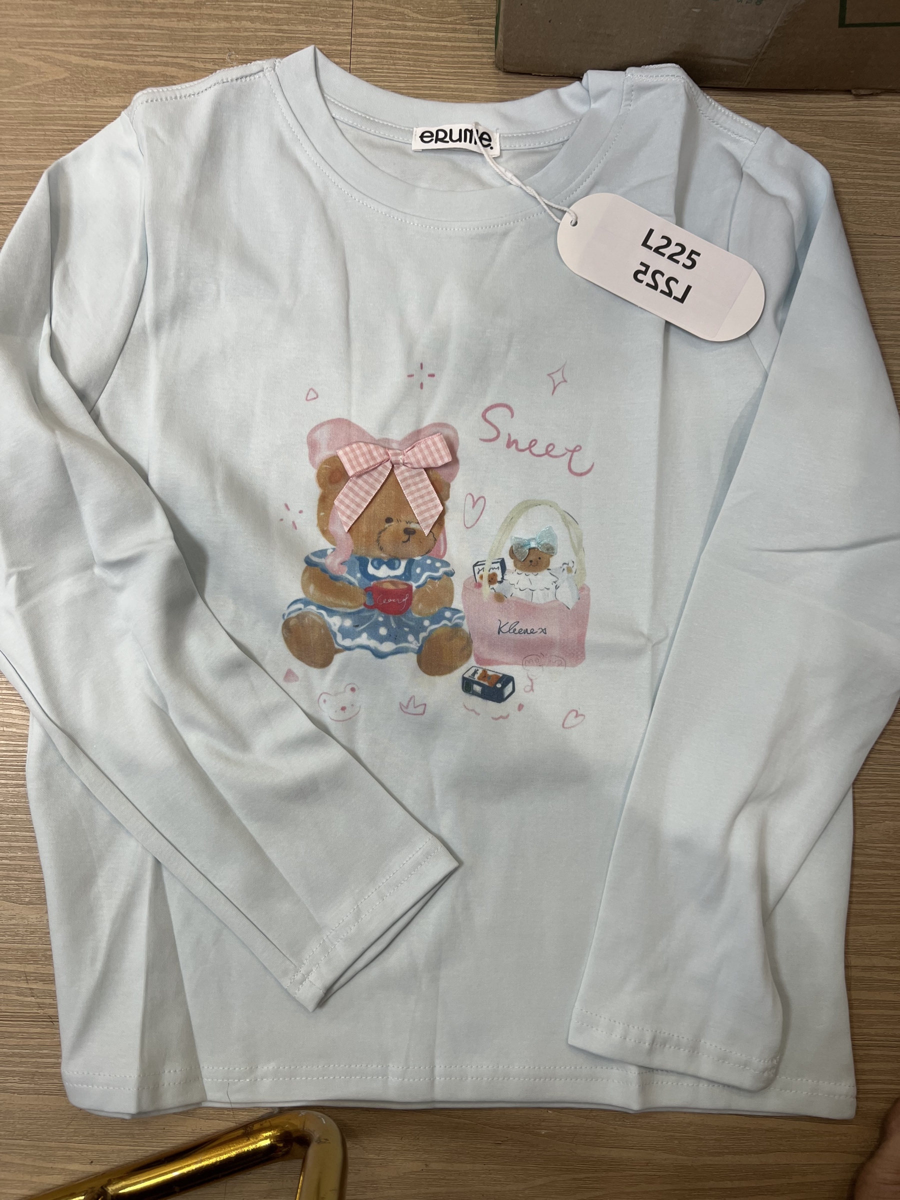 L225. LONGTEE (THICK) BLUE BEAR
