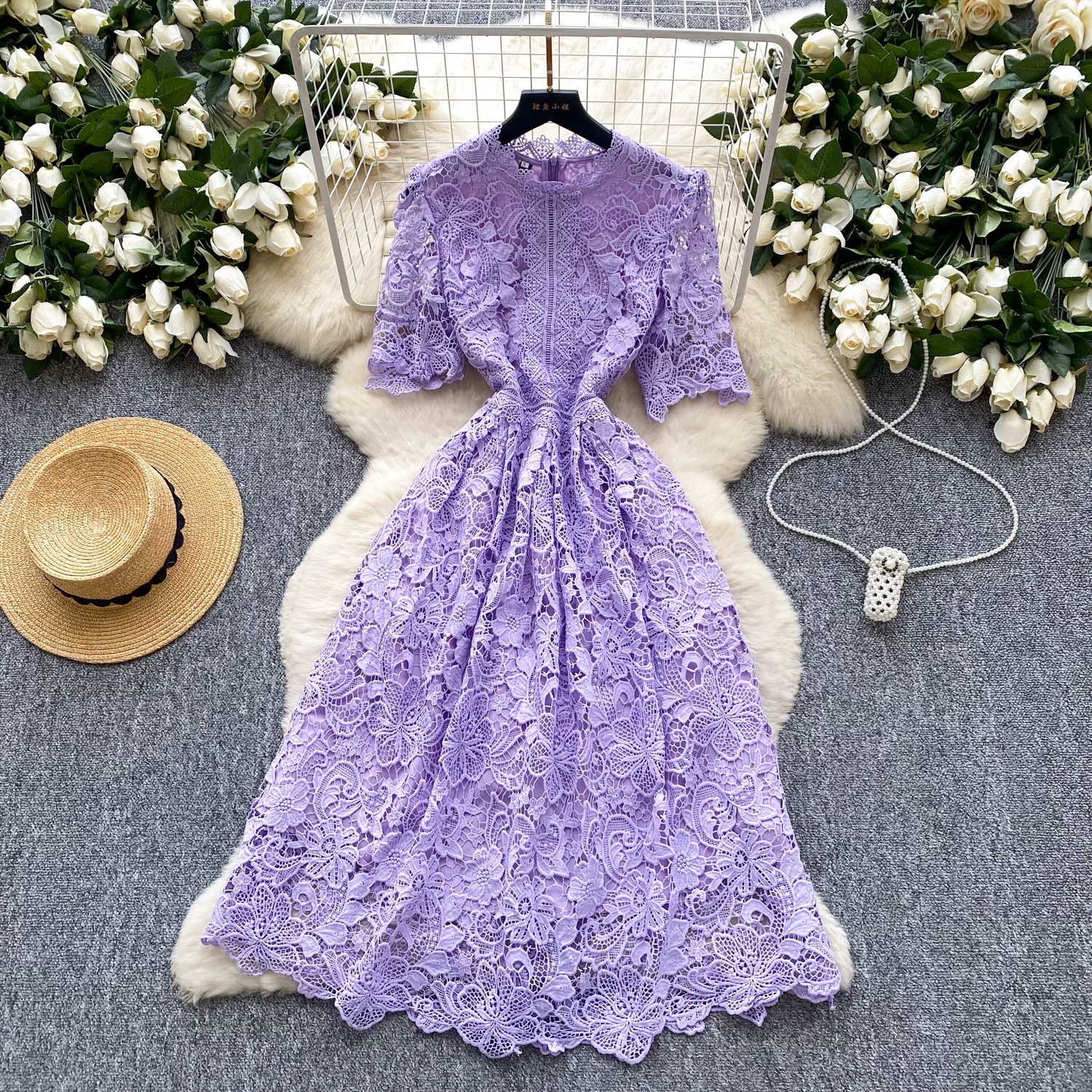 7860. PURPLE LONG DRESS