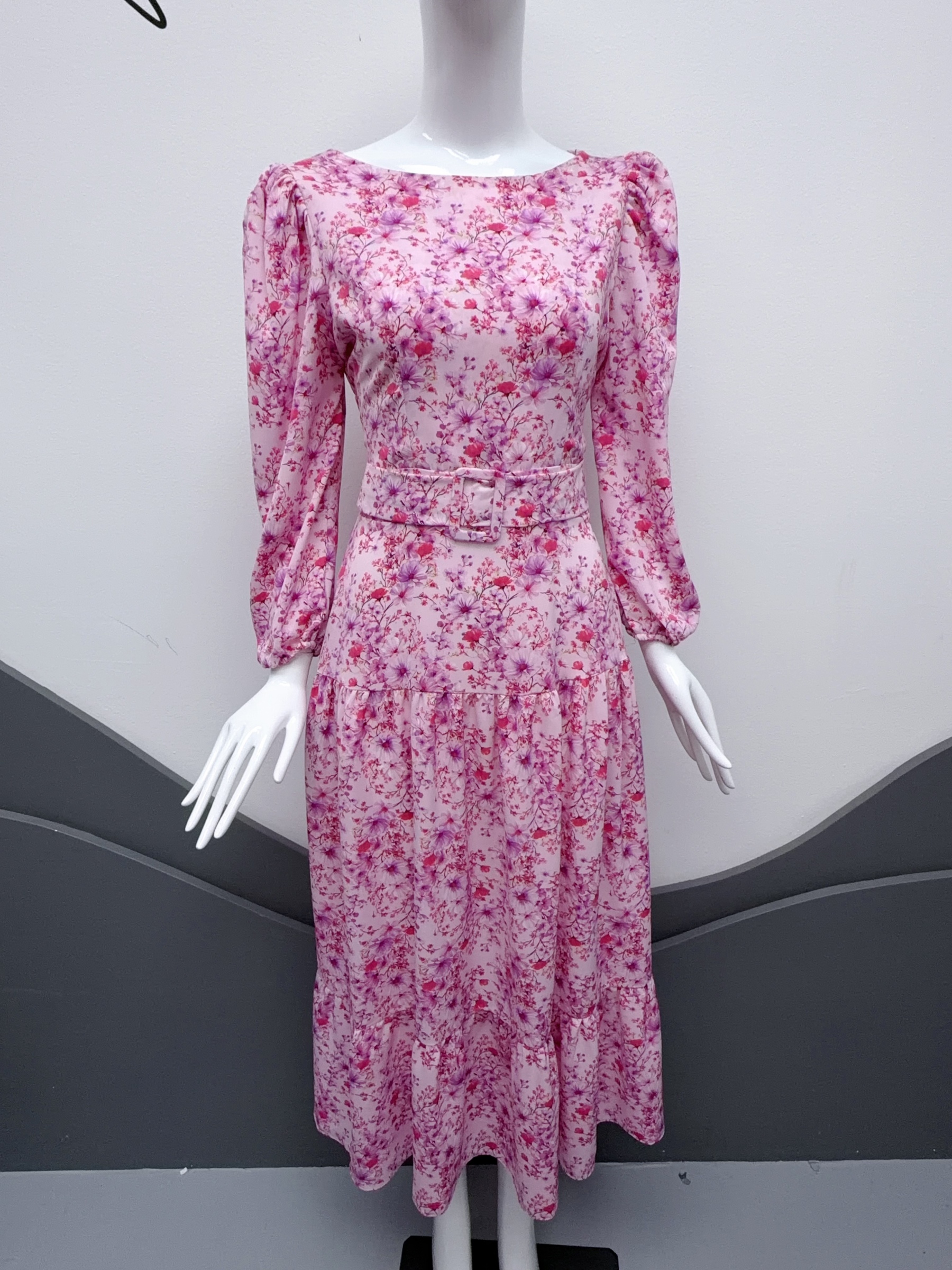 V315. HOA PINK DRESS