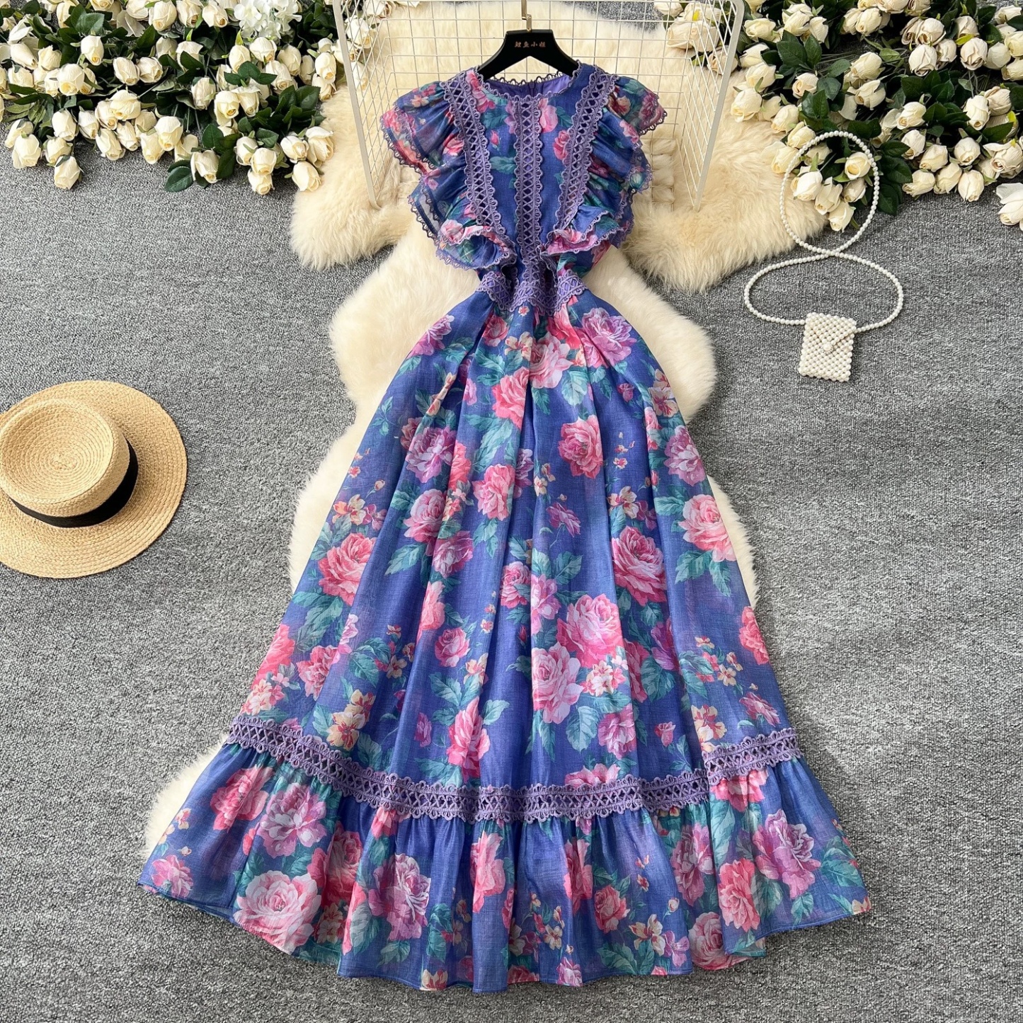 8189. LACE DRESS EXCLUSIVE PURPLE