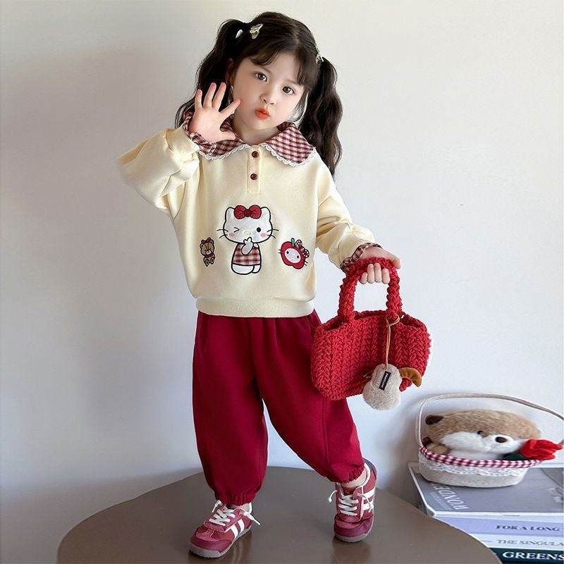 K34. RED HELLO KITTY BABY SET