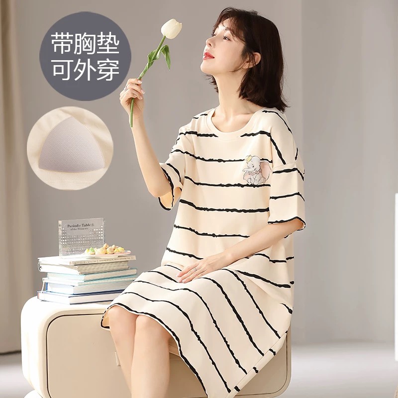 S245. SLEEPWEAR DRESS ELEPHANT BLACK