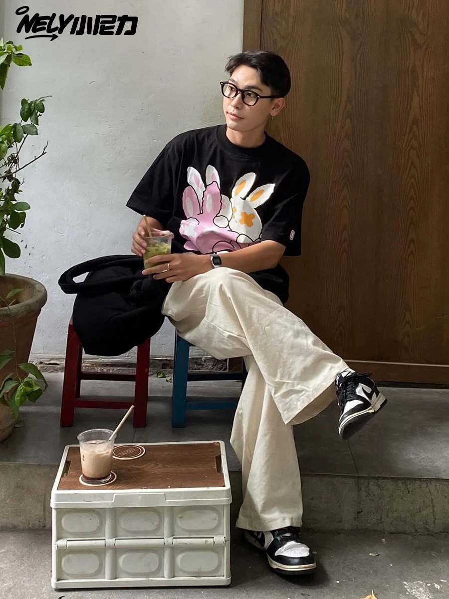 1619. RABBIT BLACK TEE