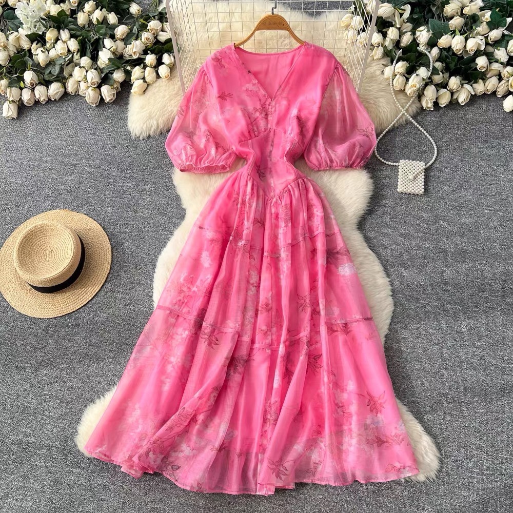 8259. DRESS EXCLUSIVE HOT PINK