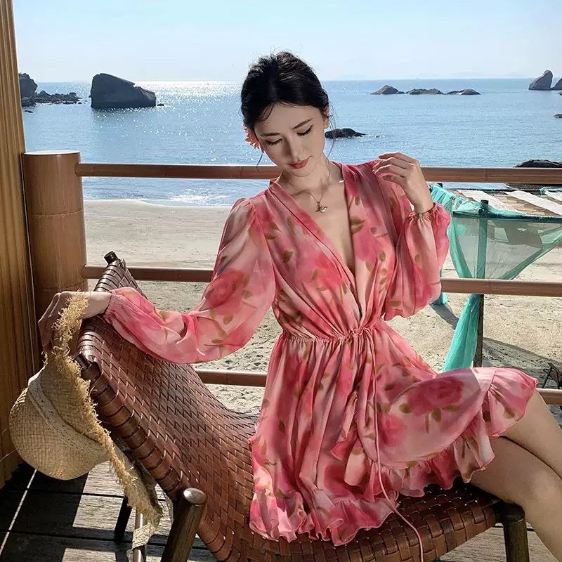 7879. PINK SHORT DRESS