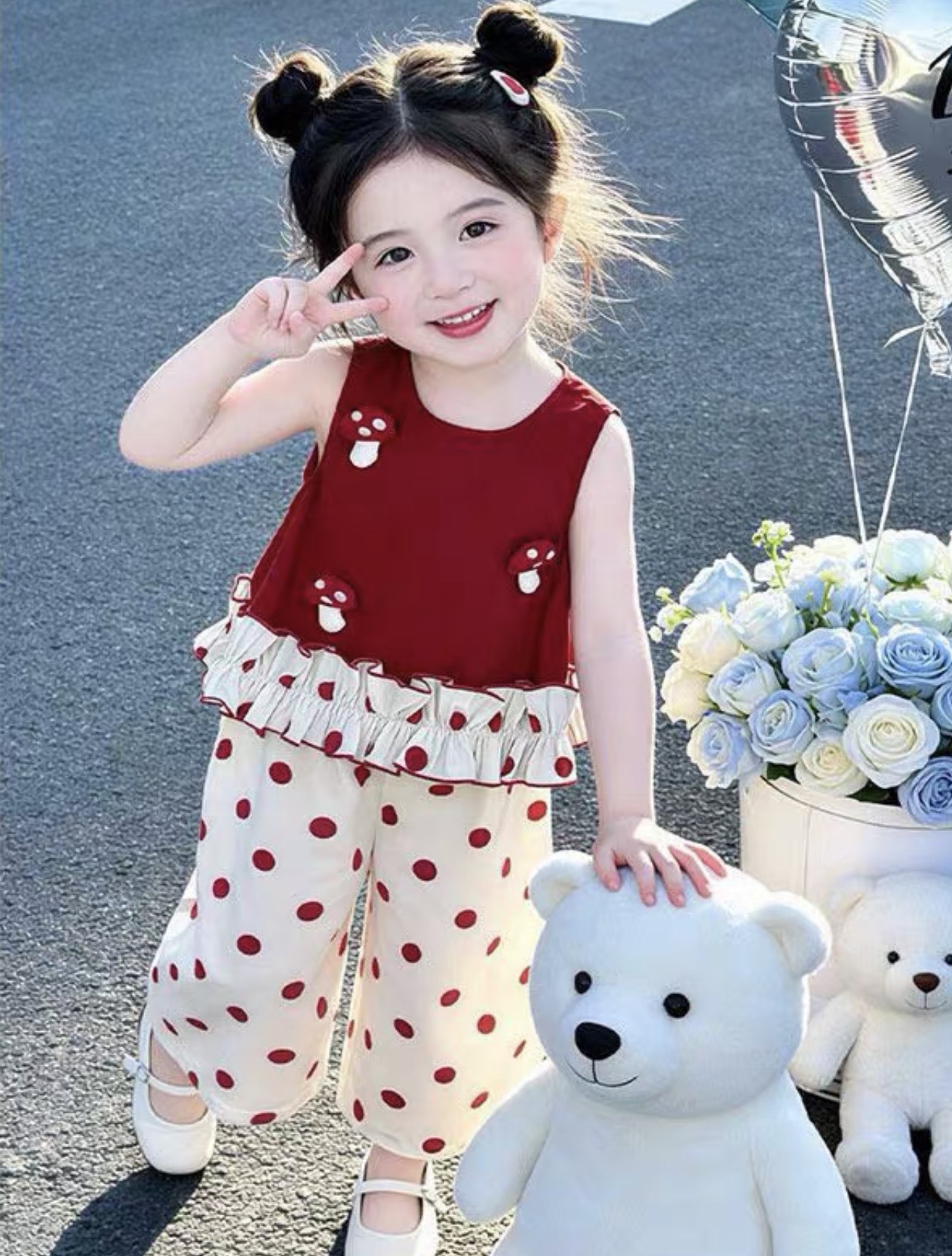 K244. KID GIRL RED SET