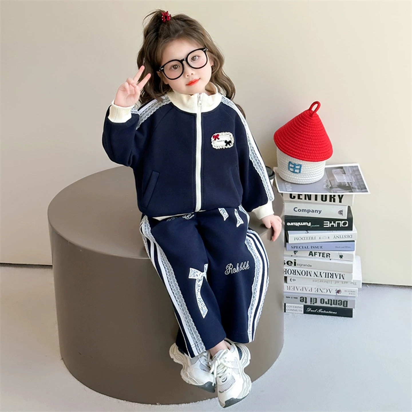 K47. BLACK BOW TIE BABY SET