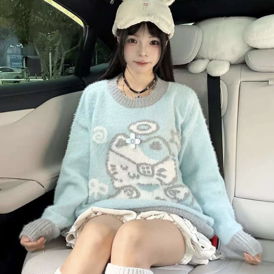 T329. SWEATER BLUE CAT