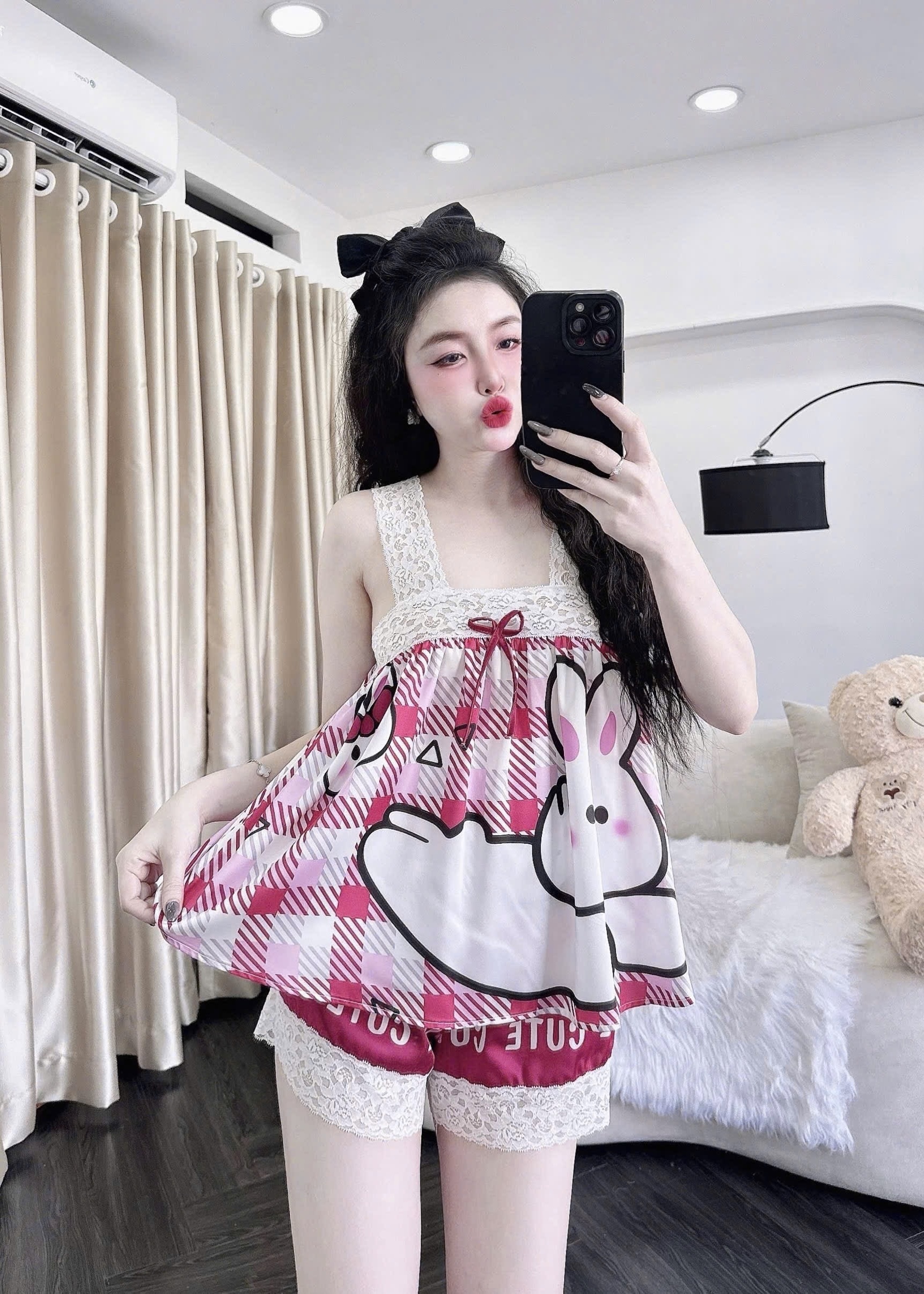 V1039. SLEEPWEAR RABBIT PINK