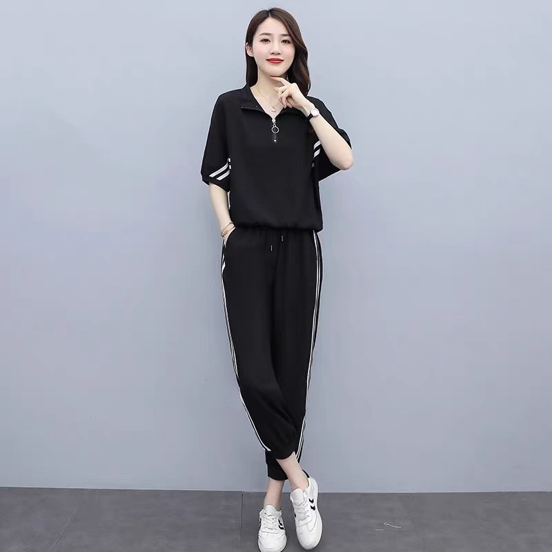 6771. BLACK LONG SET