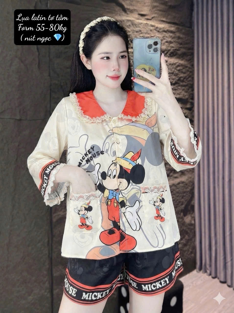 V1027. SLEEPWEAR MICKEY ORANGE