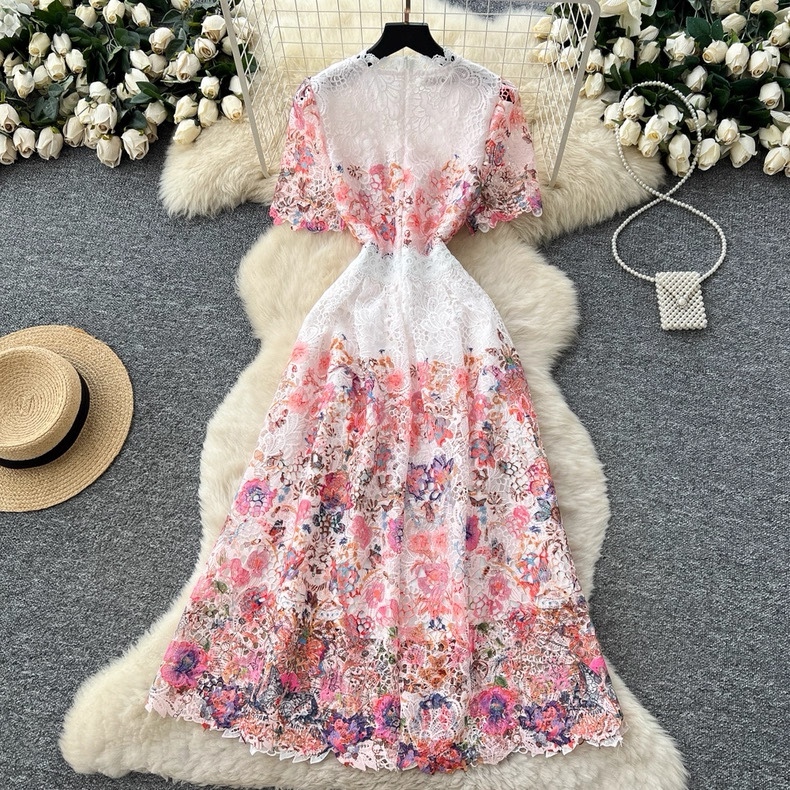 8272. LACE DRESS EXCLUSIVE WHITE FLOWER