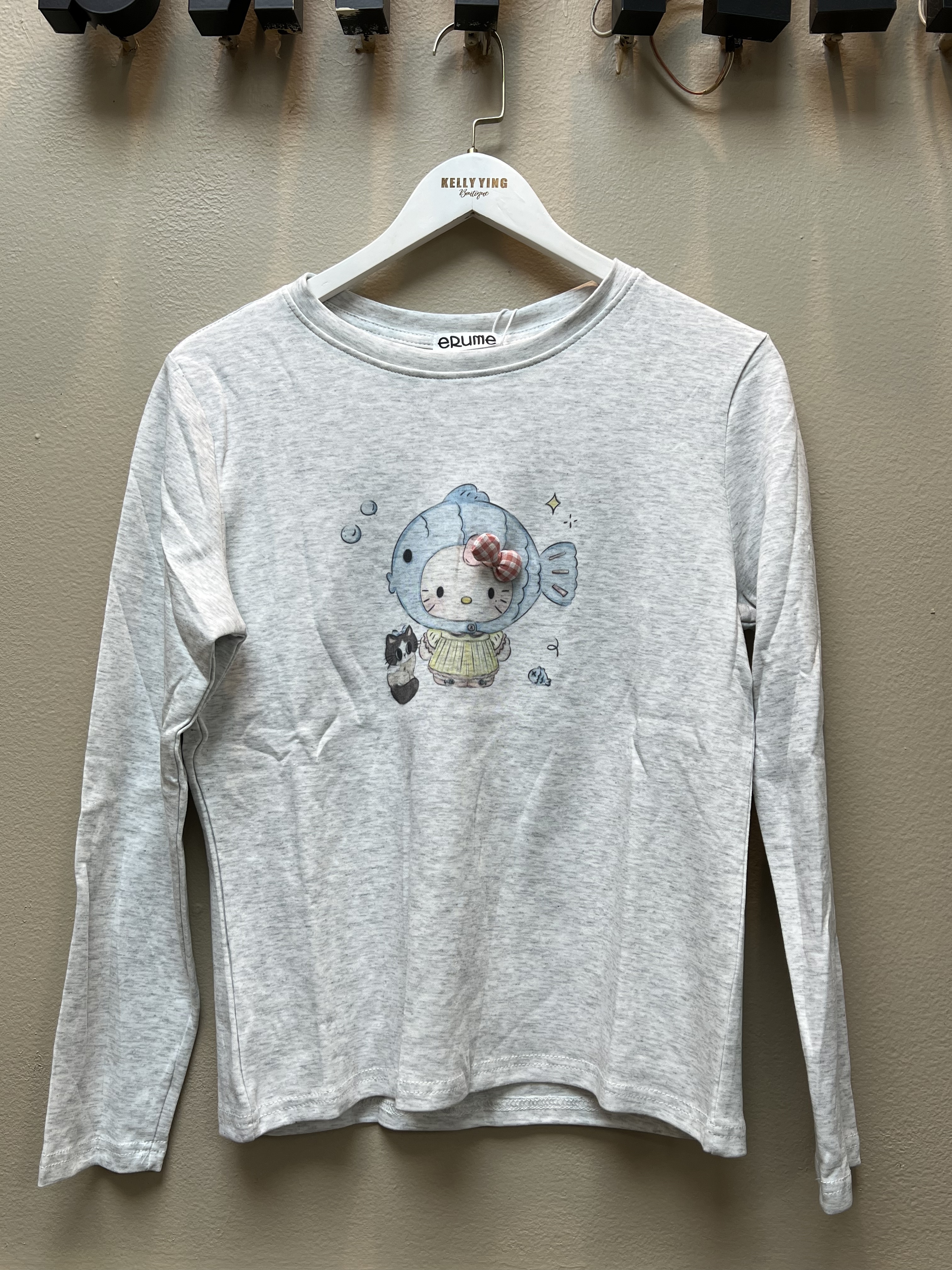 L239. LONGTEE (THICK) GRAY FISH KITTY