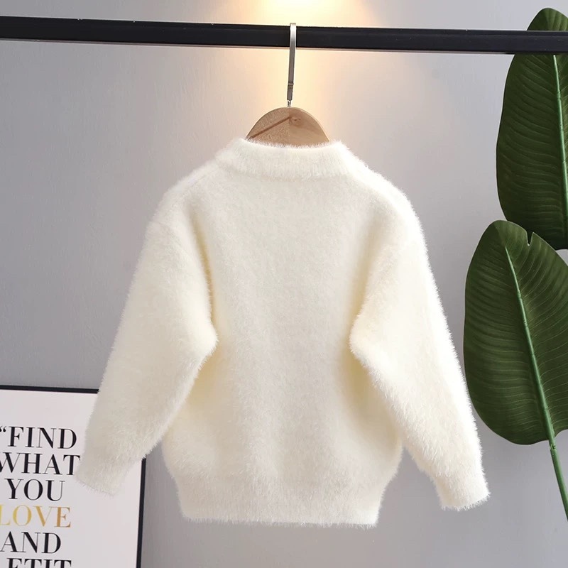 K501. BABY SWEATER WHITE CINNAMON ROLL