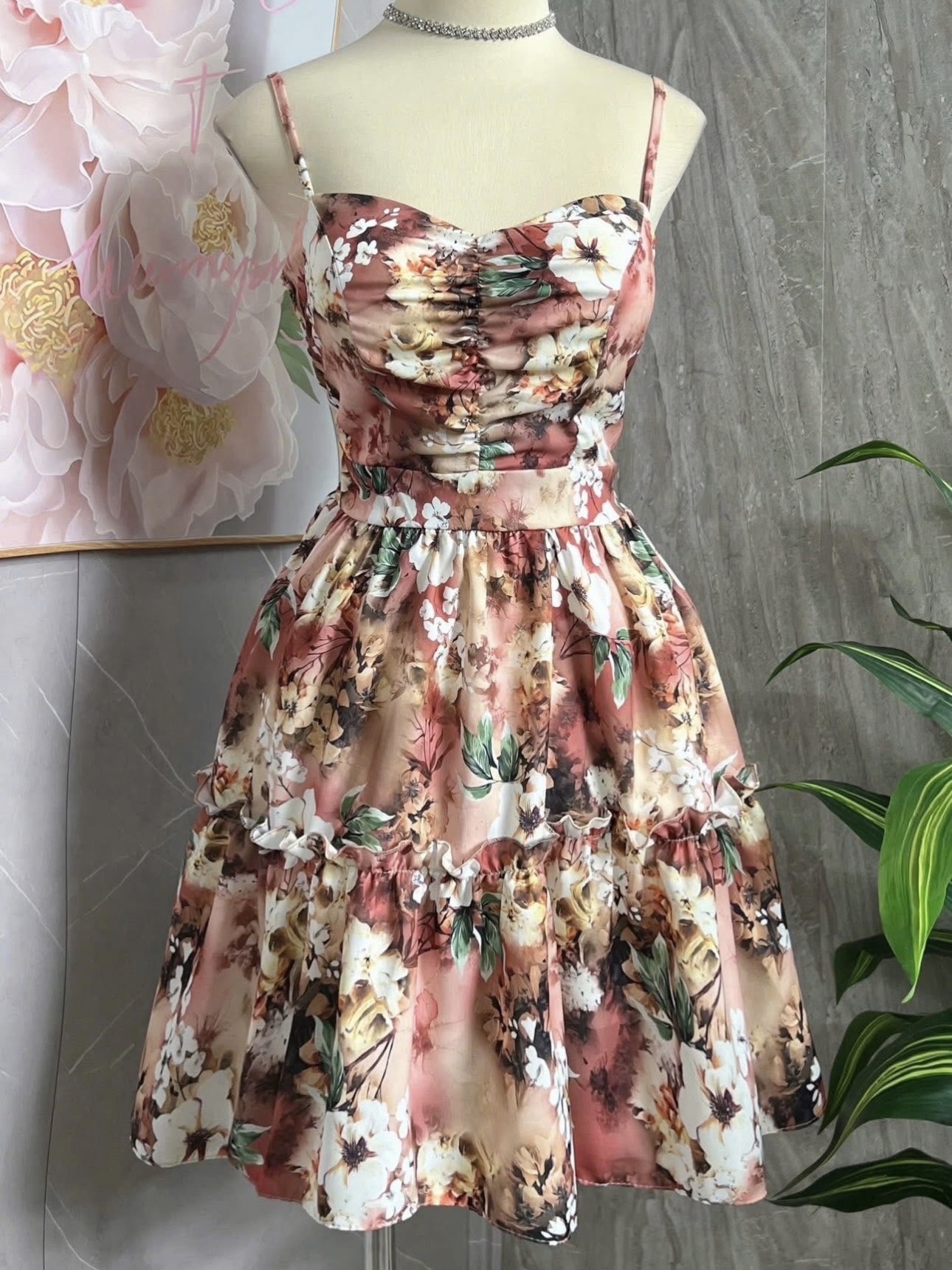 V909. MAXI DRESS 2PCS DAY•