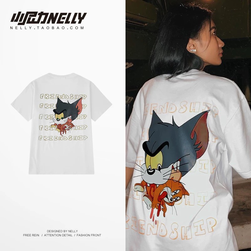 1697. TOM & JERRY WHITE TEE