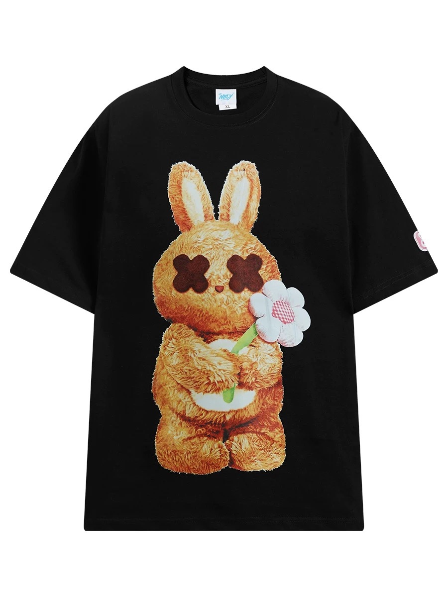 1611. RABBIT BLACK TEE