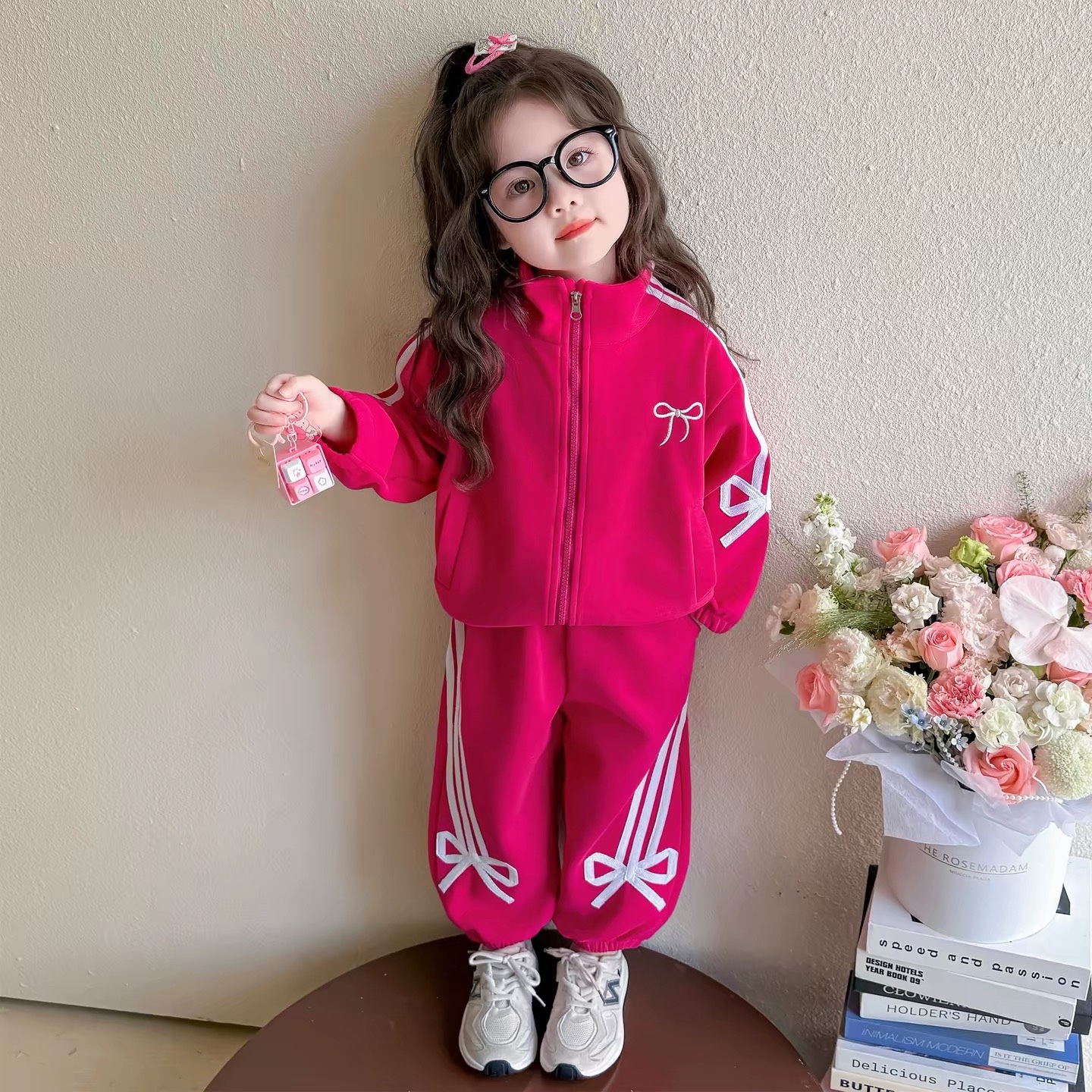 K328. KID GIRL HOT PINK SET