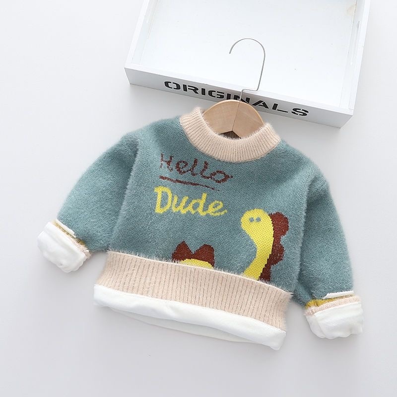 K547. BABY SWEATER DUDE GREEN
