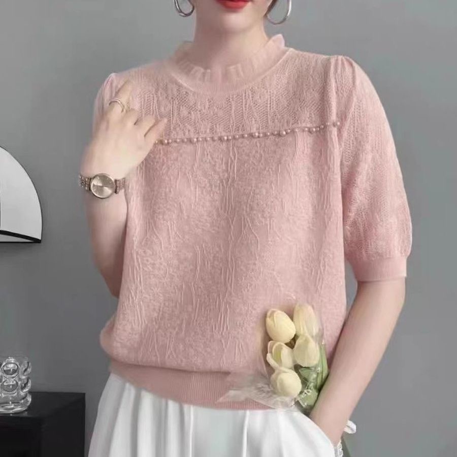 C855. LACE TOP MONGTOGHI PINK