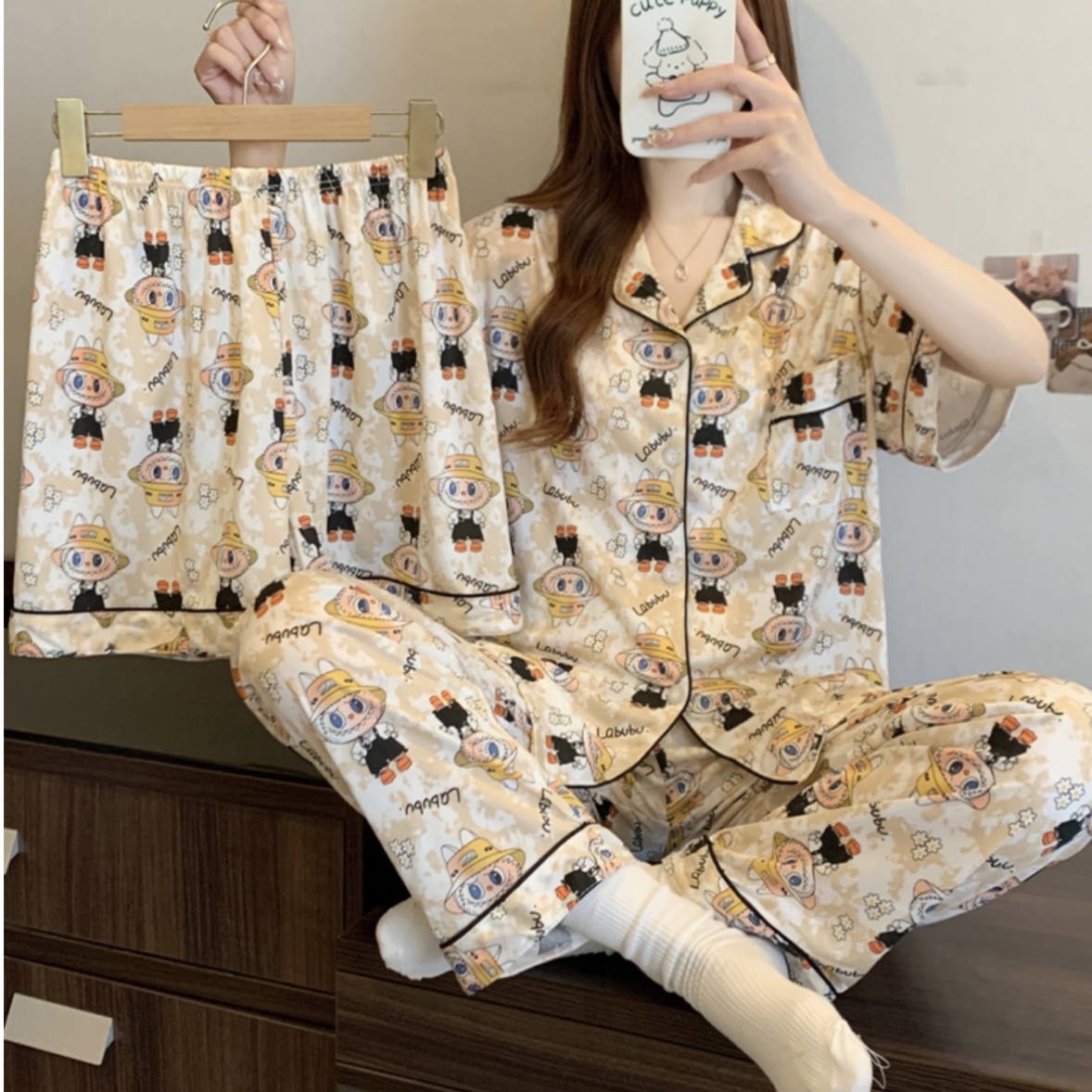 S210. SLEEPWEAR LABUBU LIGHT BROWN