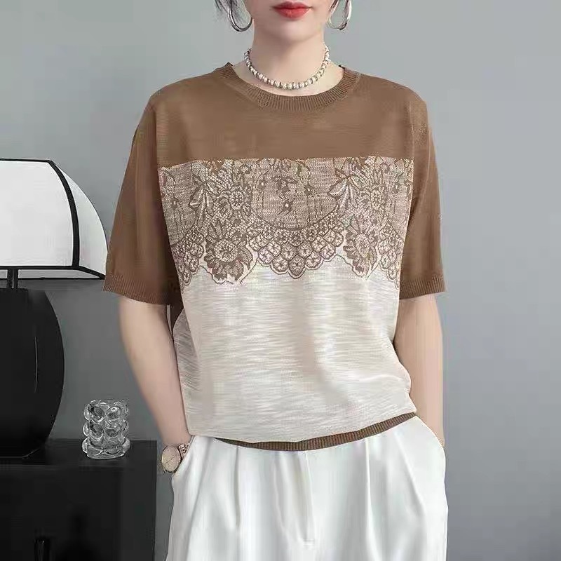 C702. PINK SHORT SLEEVES TOP