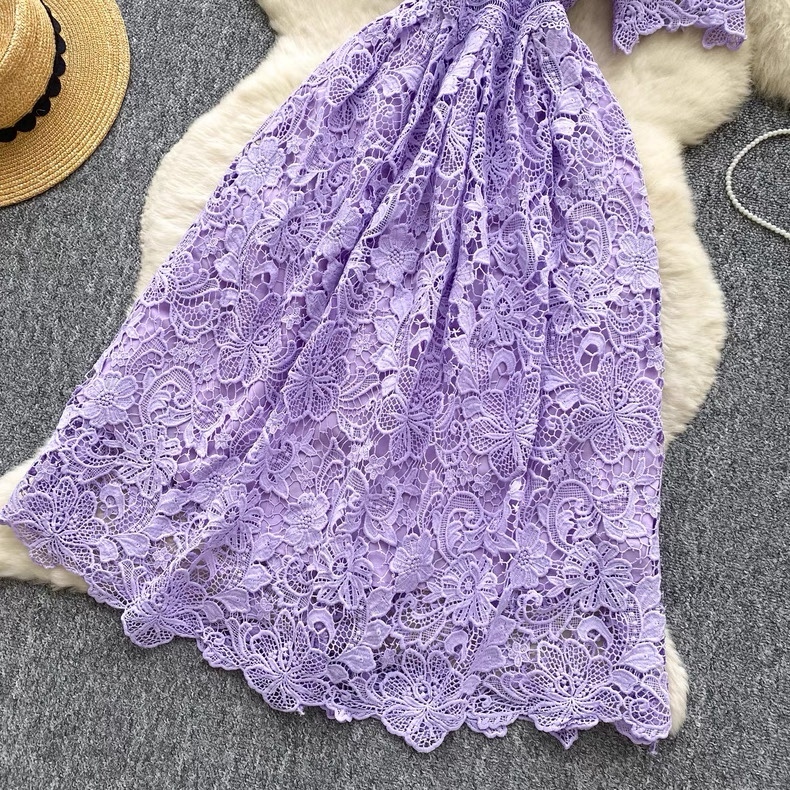 7860. PURPLE LONG DRESS