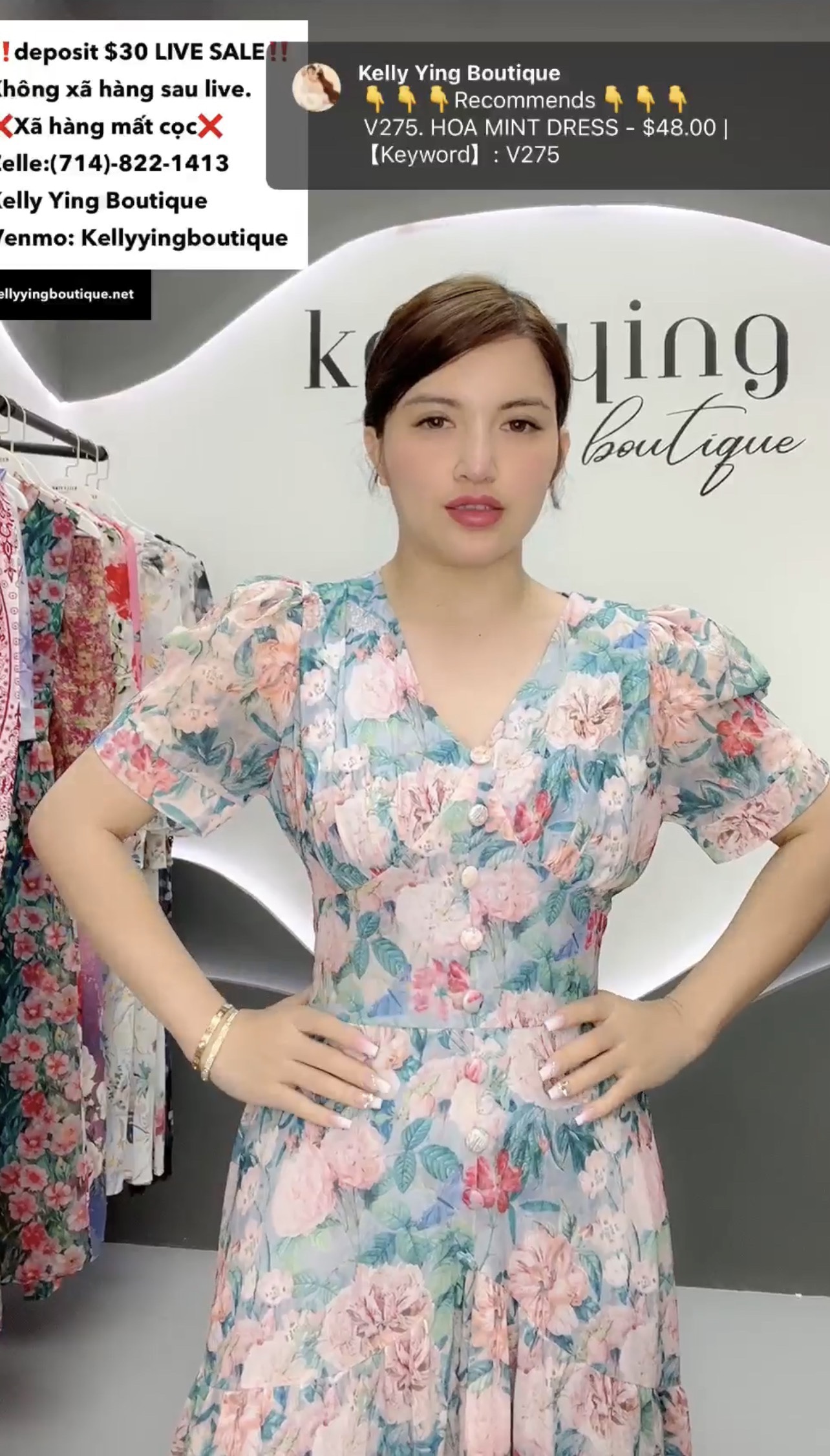 V275. HOA MINT DRESS