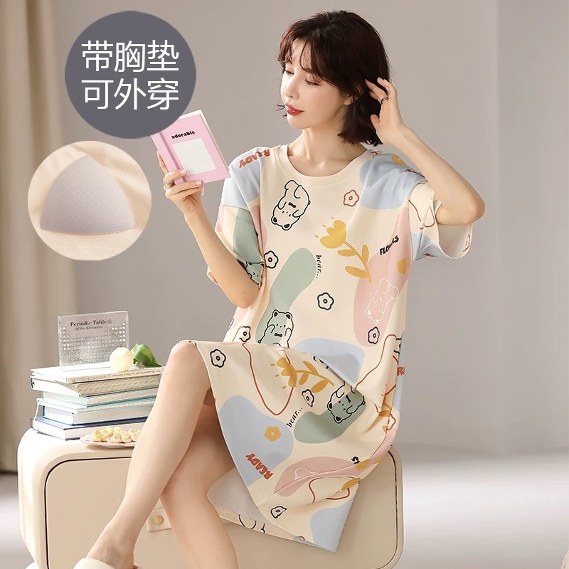 S243. SLEEPWEAR DRESS BEAR COLORFUL