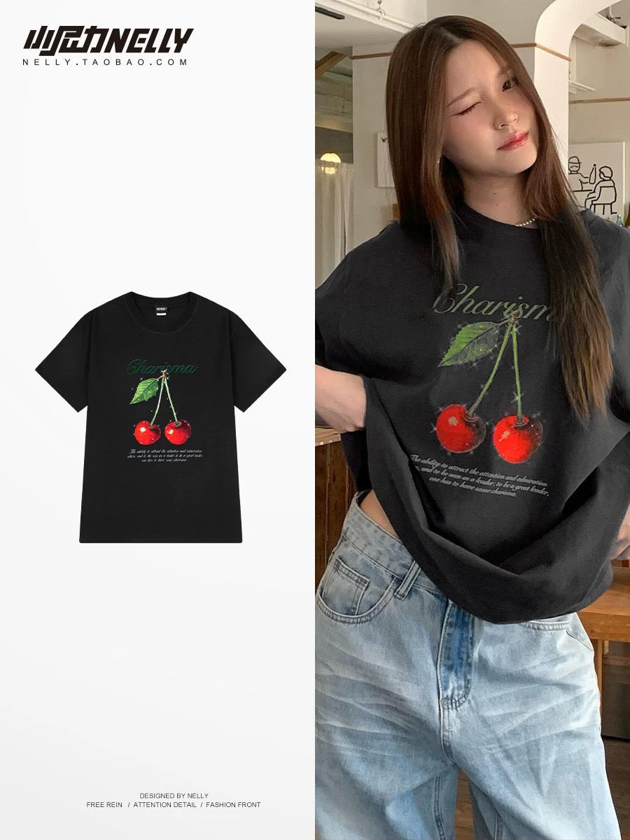 1650. CHERRY BLACK TEE