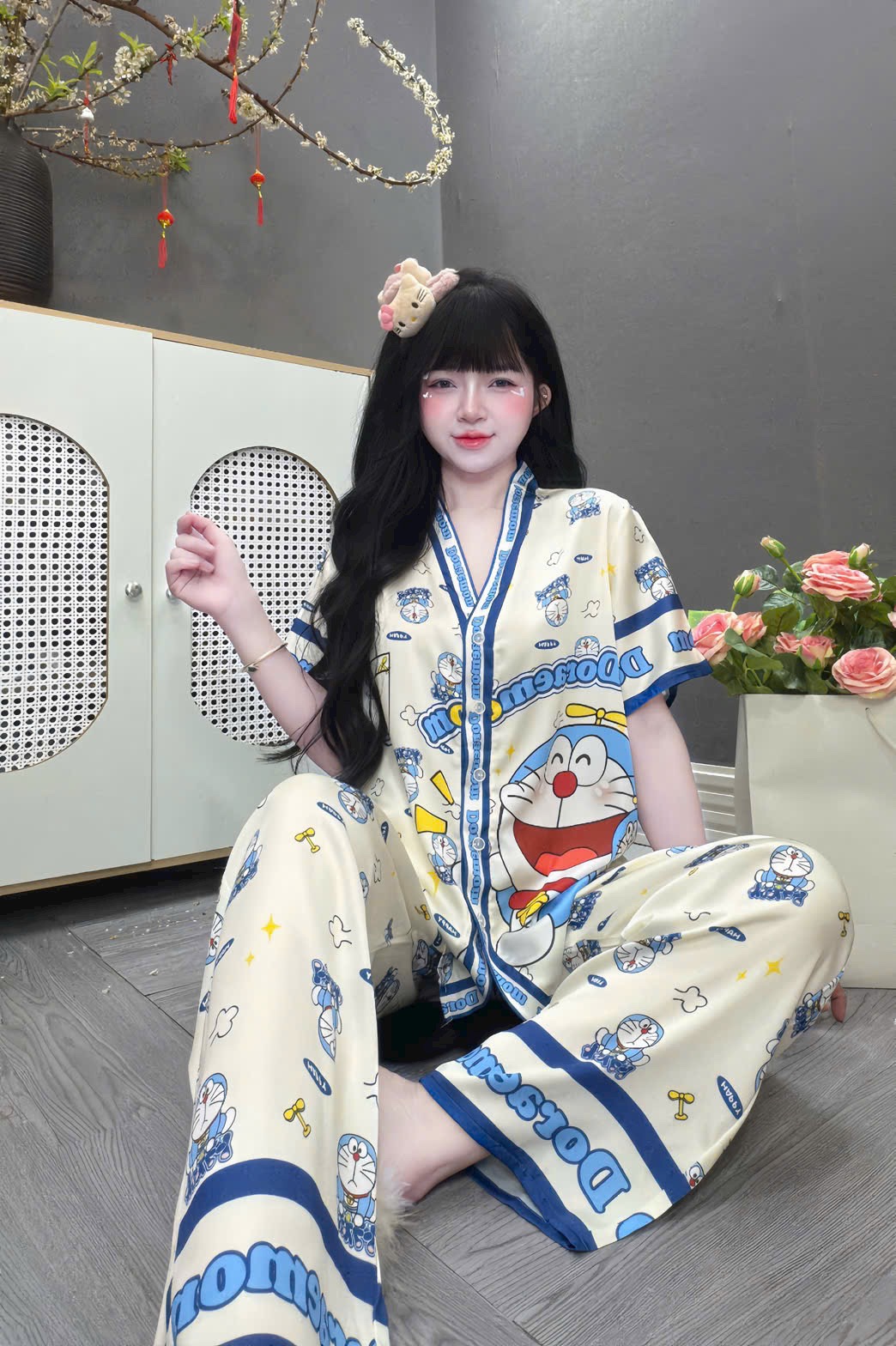 V1102. SLEEPWEAR DOREMON BLUE
