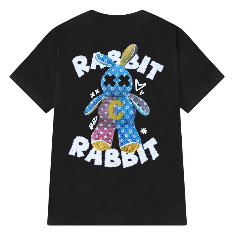 1634. RABBIT BLACK TEE