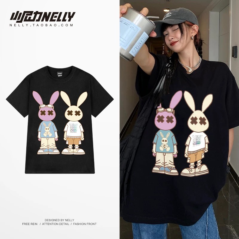 1682. BUNNY BLACK TEE