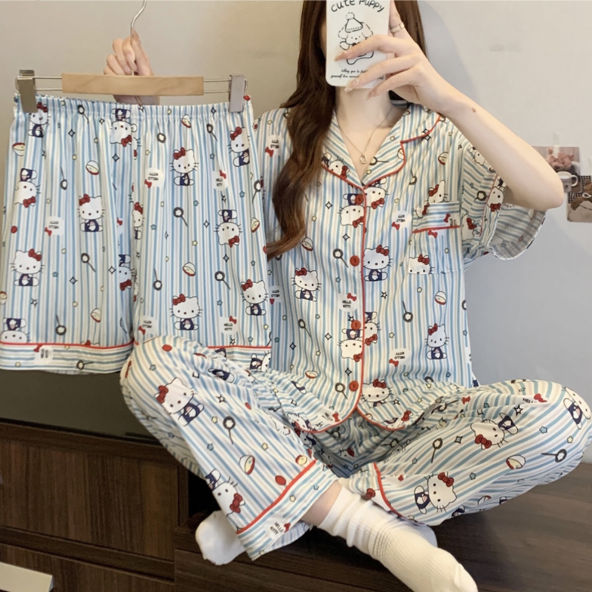S216. SLEEPWEAR HELLO KITTY BLUE