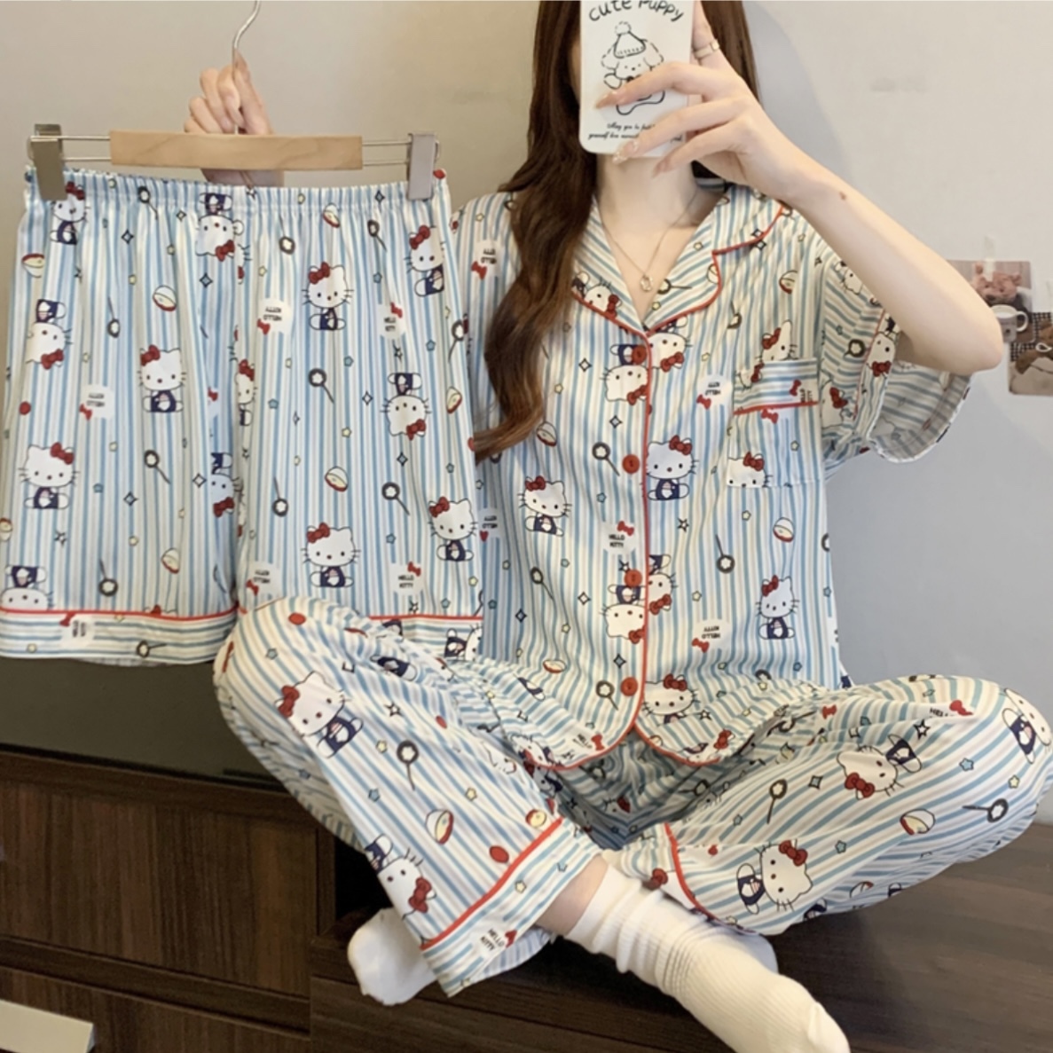 S216. SLEEPWEAR HELLO KITTY BLUE