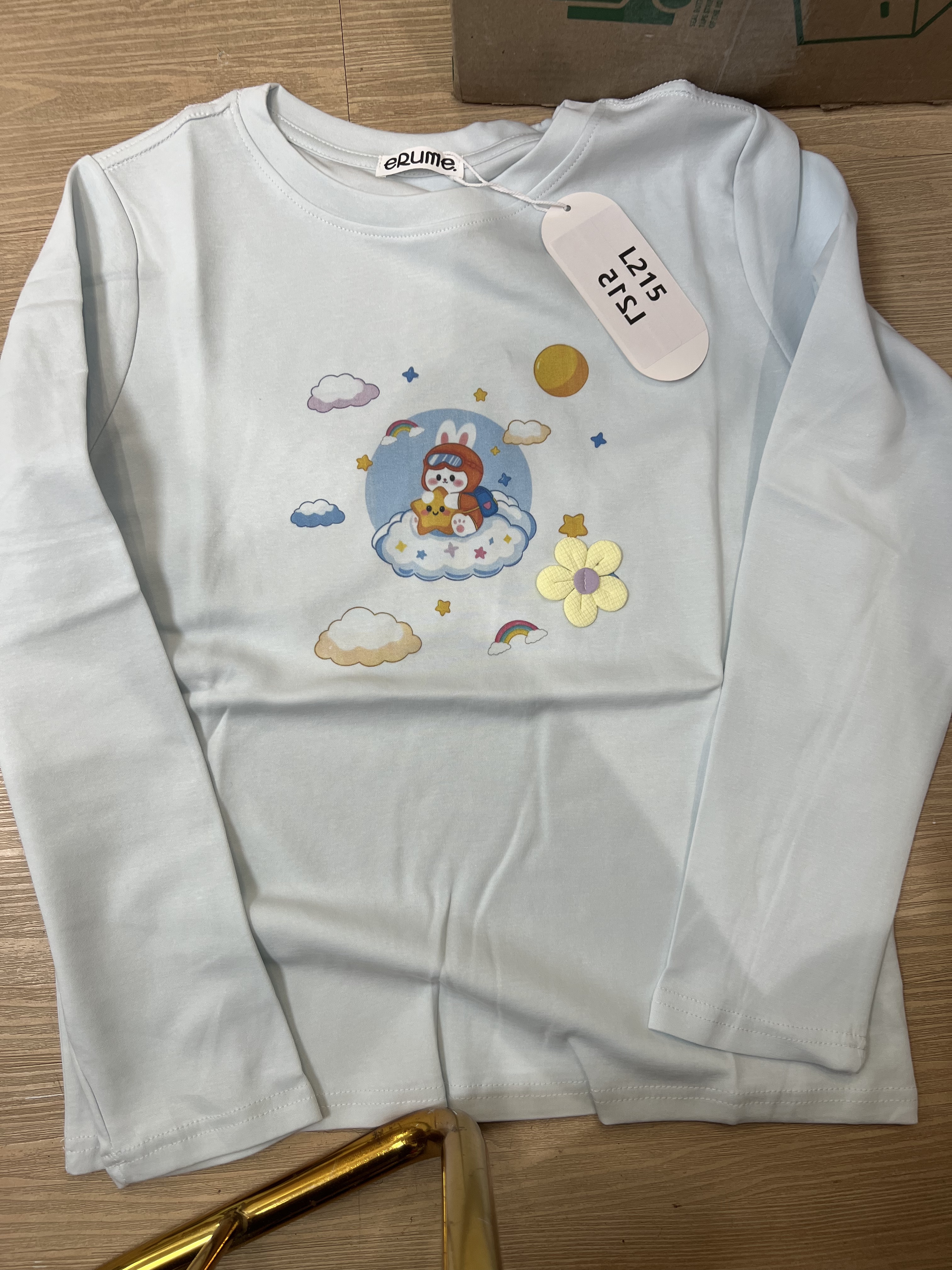 L215. LONGTEE (THICK) BLUE CLOUD BUNNY