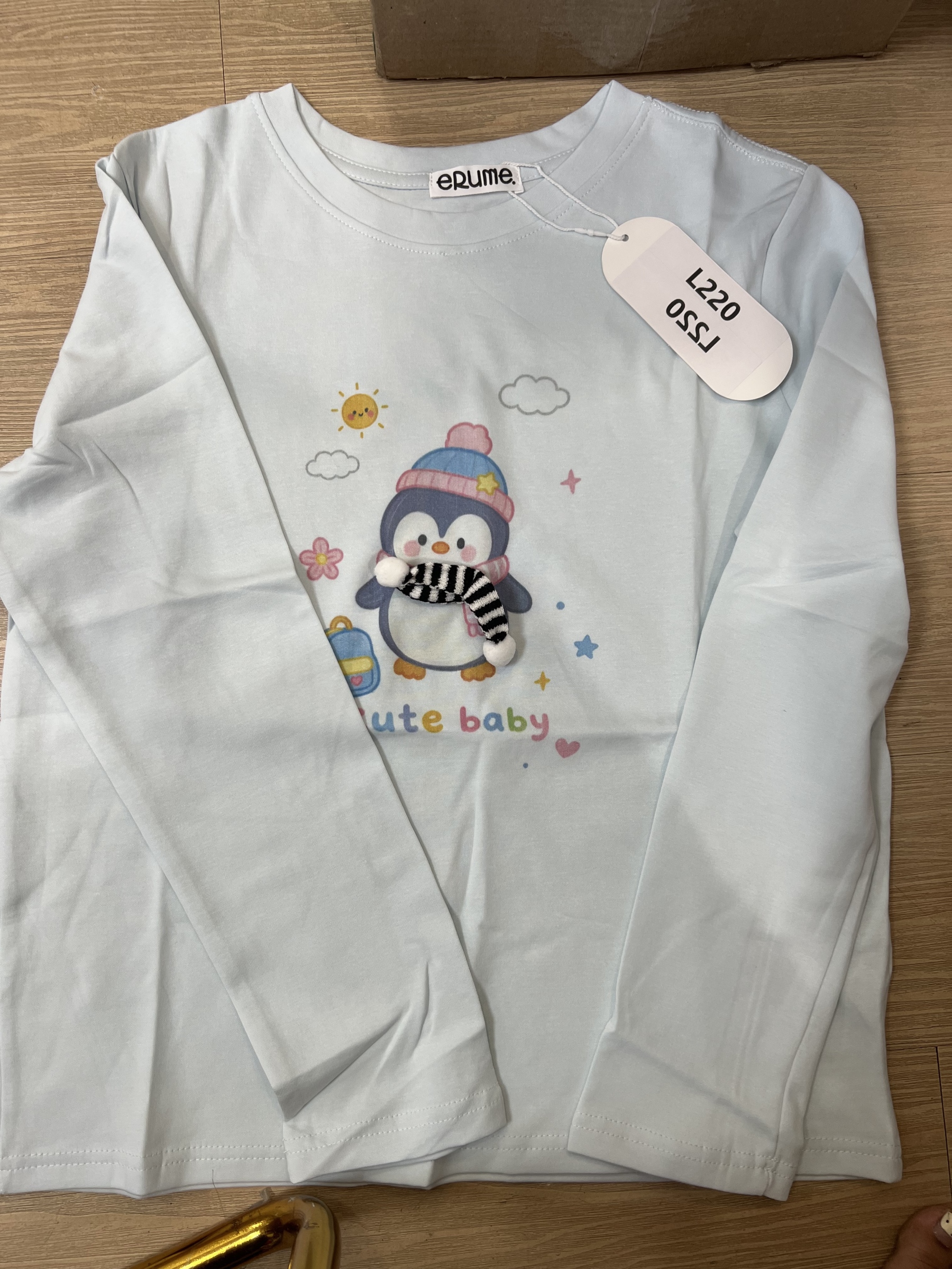 L220. LONGTEE (THICK) BLUE PENGUIN