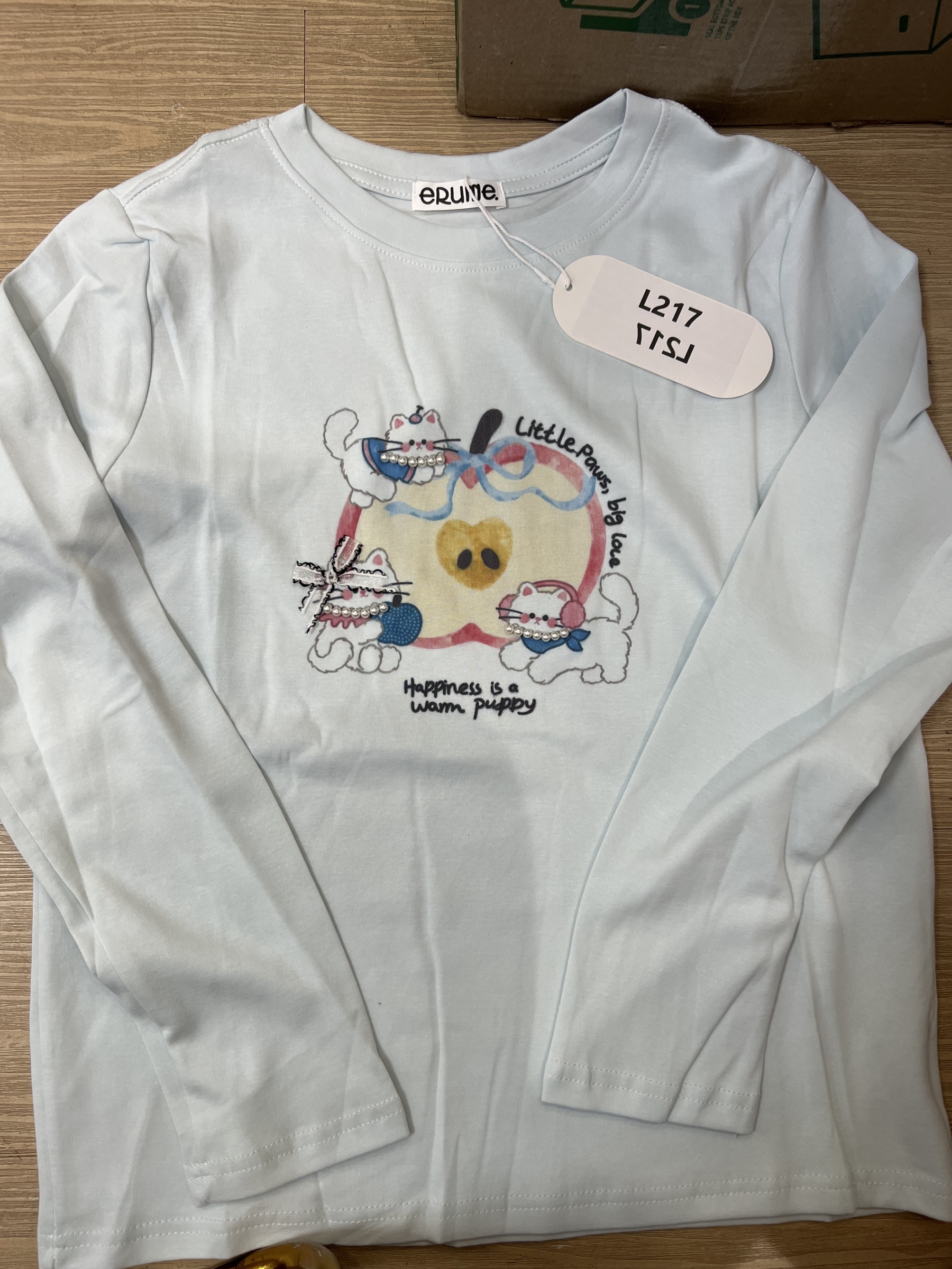 L217. LONGTEE (THICK) BLUE APPLE 3CATS