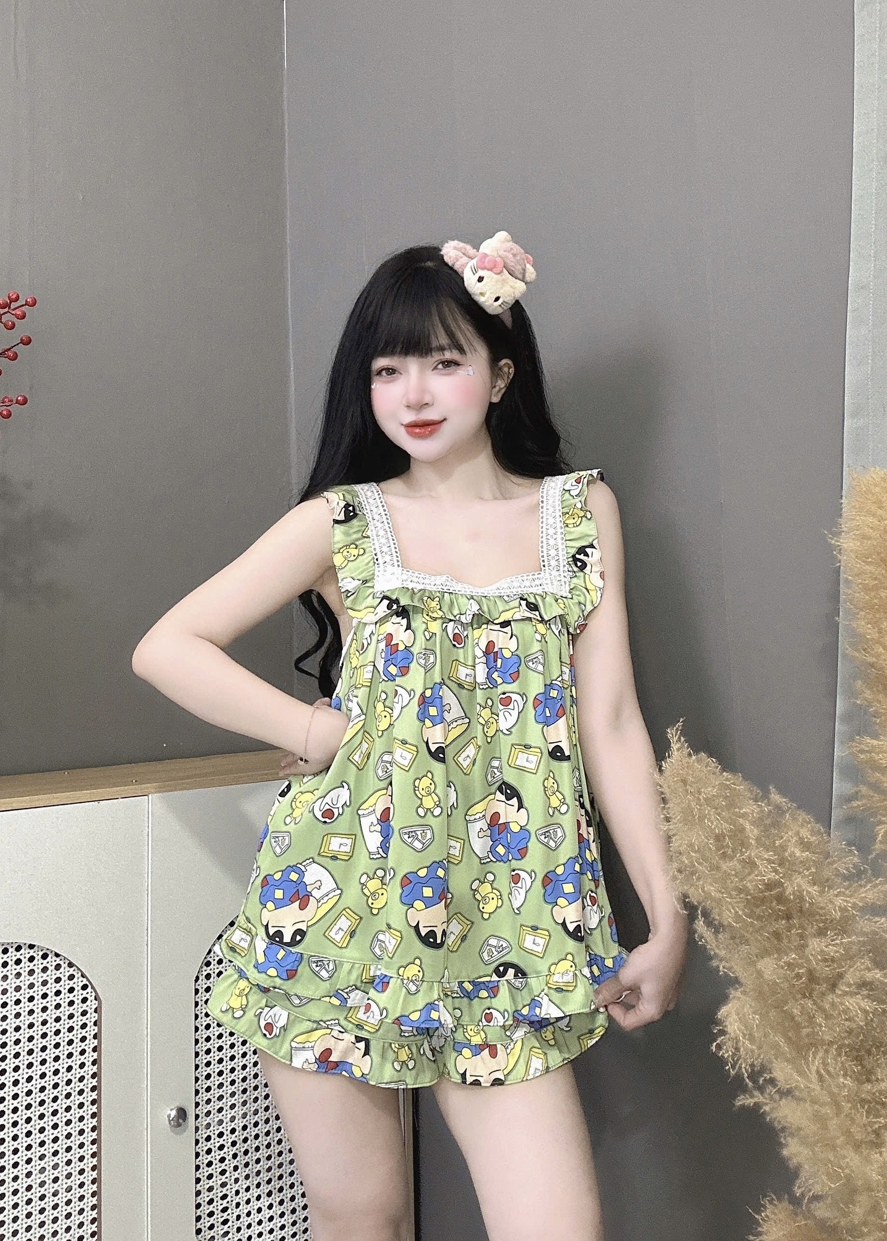 V1056. SLEEPWEAR SHIN GREEN