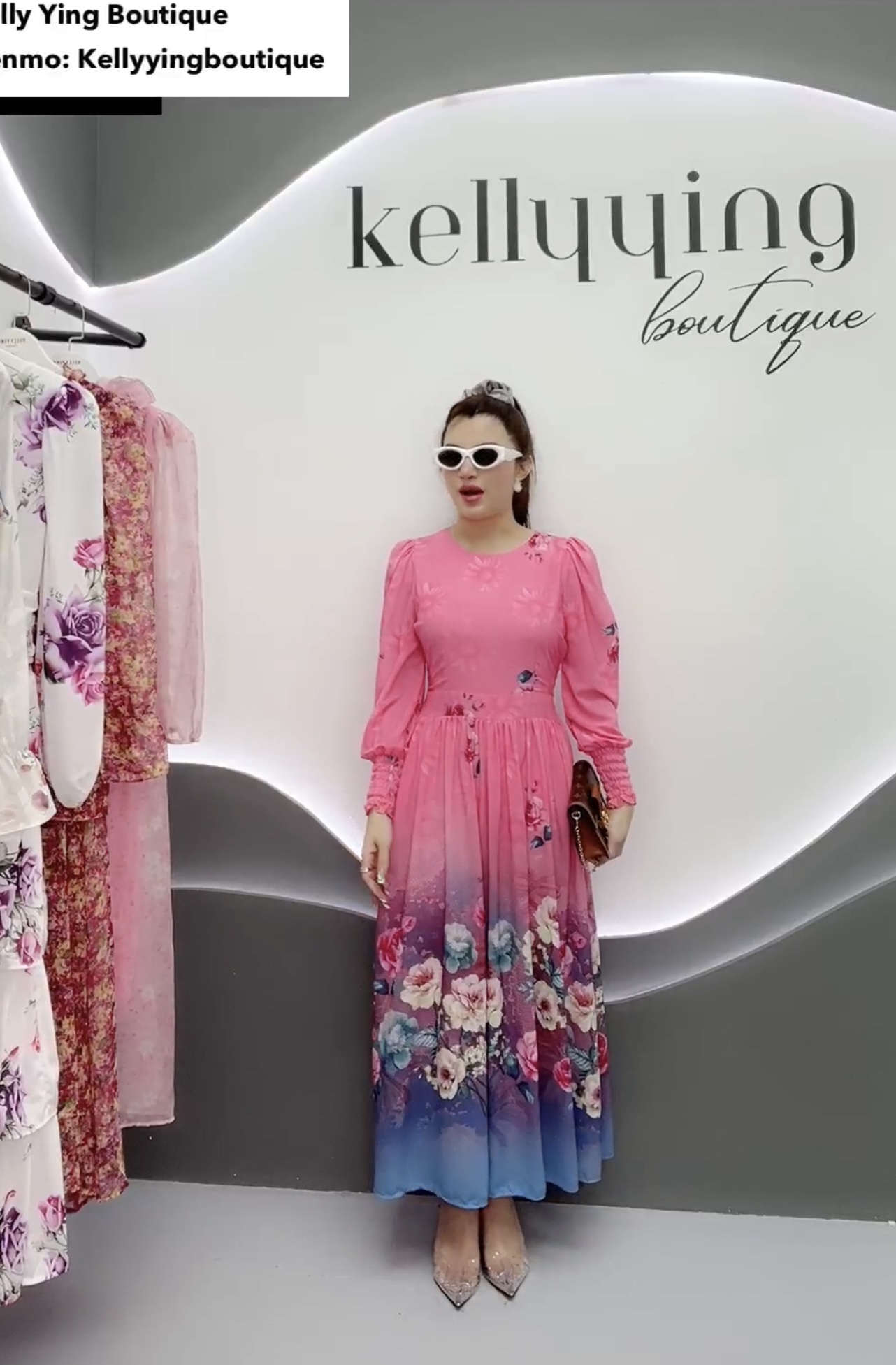 V294. HOA PINK DRESS