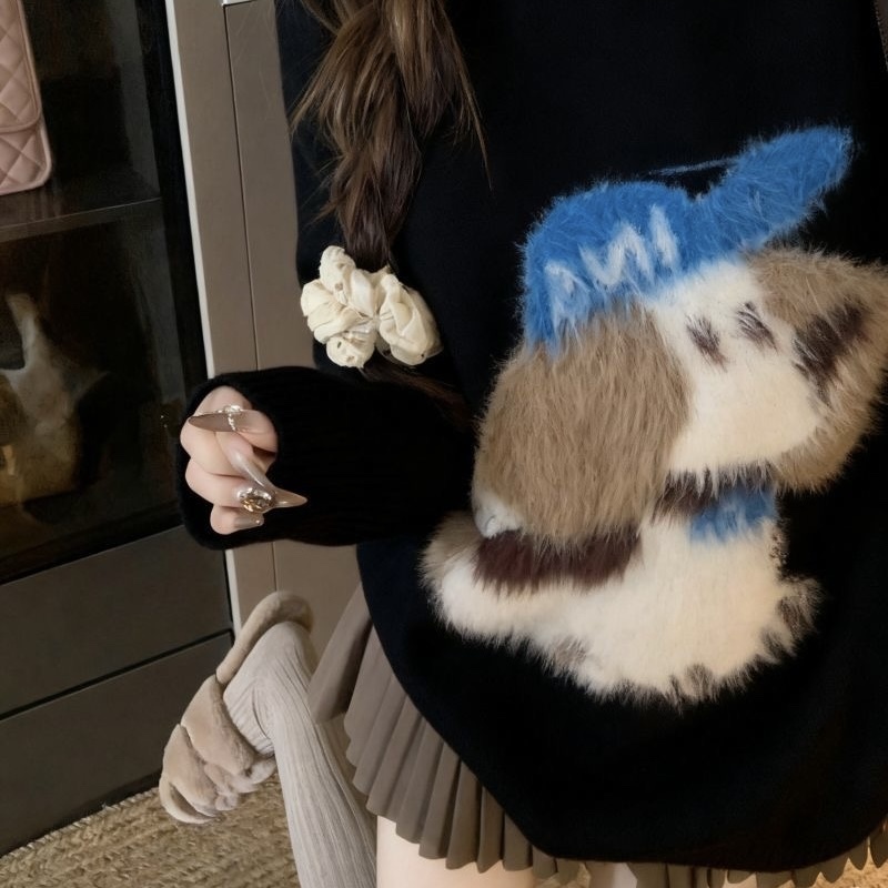 T332. SWEATER BLACK DOG