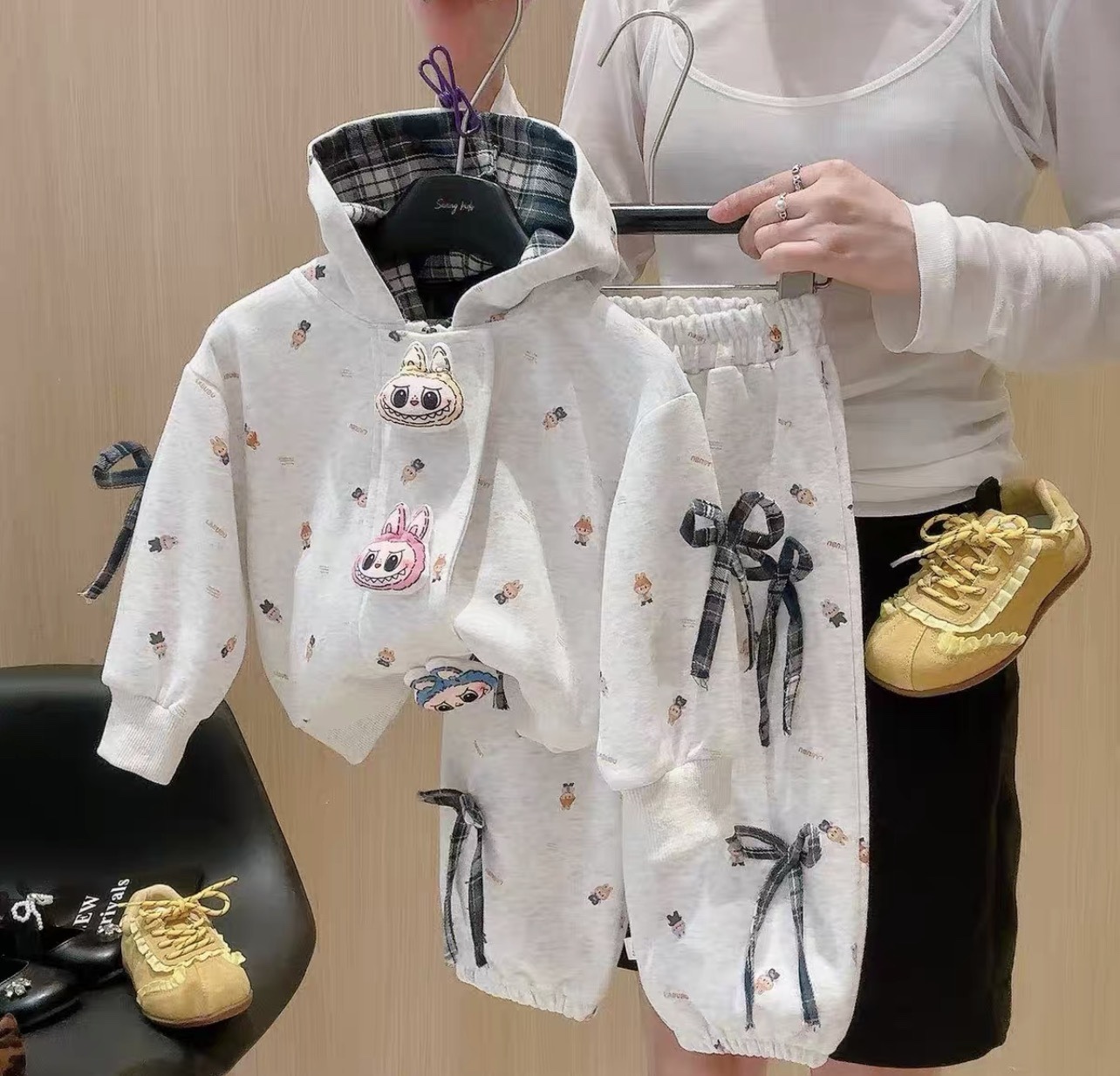 K414. KID GIRL GRAY SET
