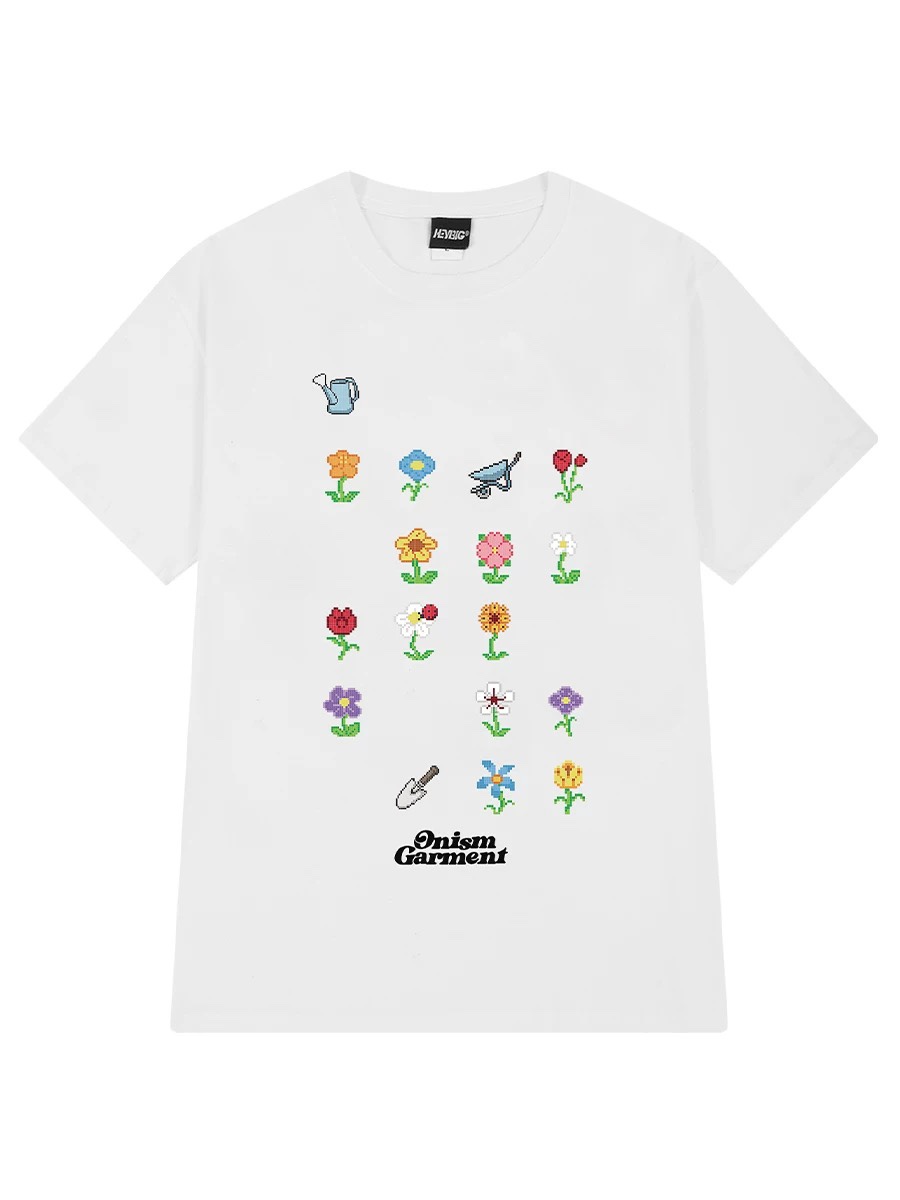 1658. FLOWER WHITE TEE