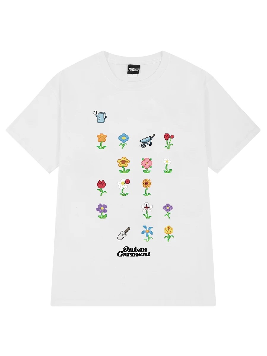 1658. FLOWER WHITE TEE