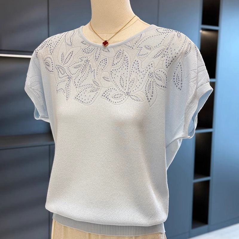 C784. BLUE SHORT SLEEVES TOP