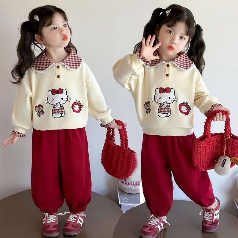 K34. RED HELLO KITTY BABY SET