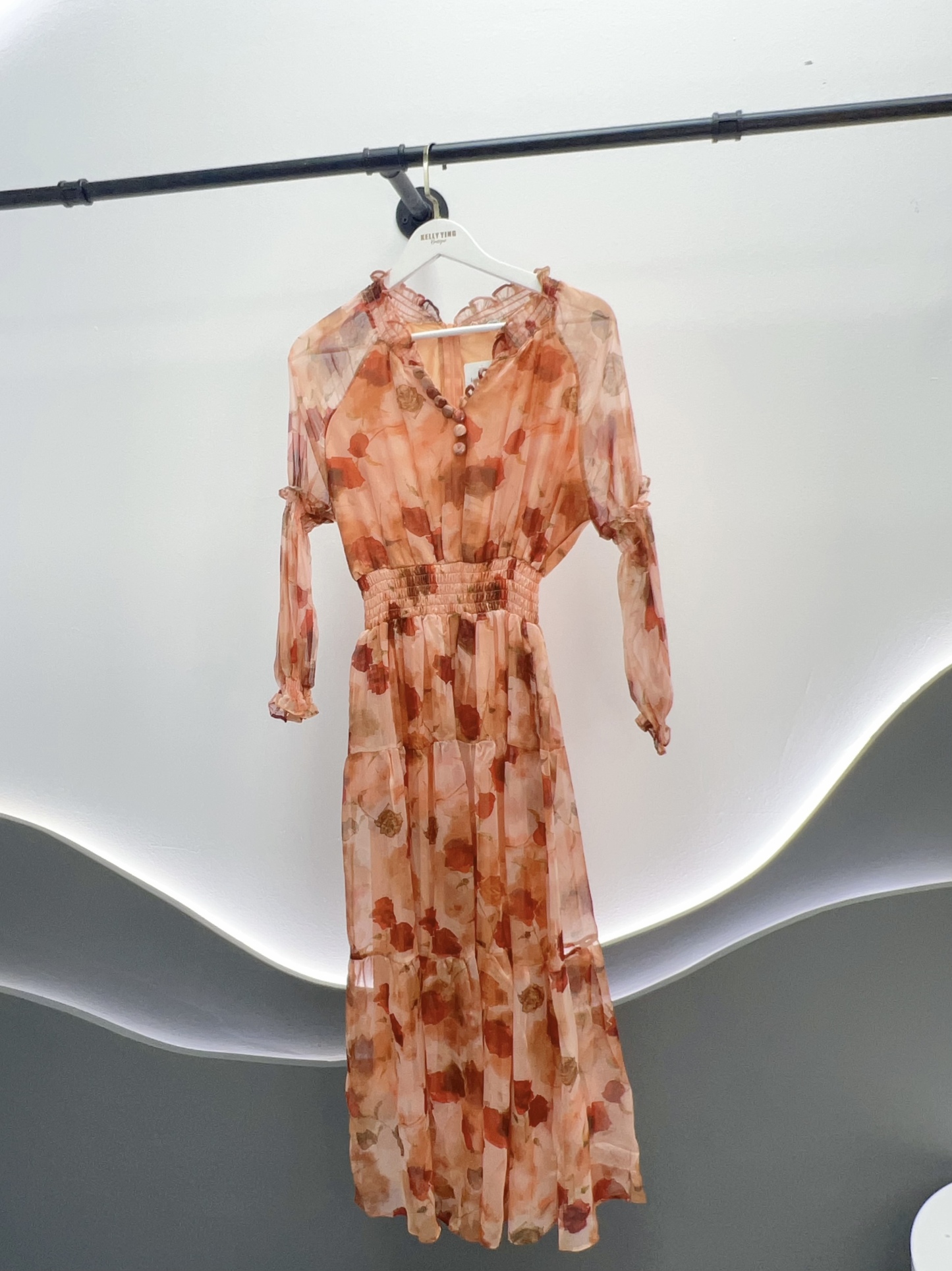 V321. HOA ORANGE DRESS